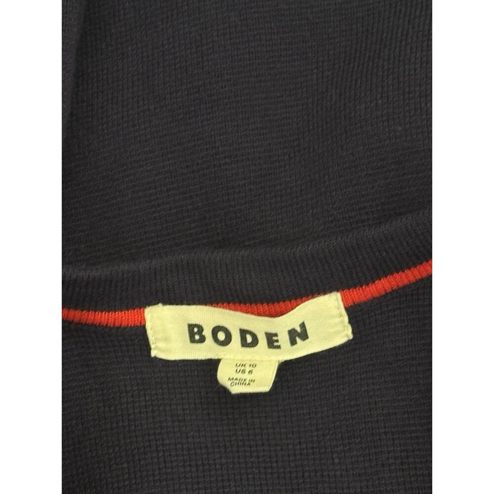 BODEN Joanna Cotton Knit Jacket Button Down Navy Blue Style Sz 8 - Picture 9 of 10
